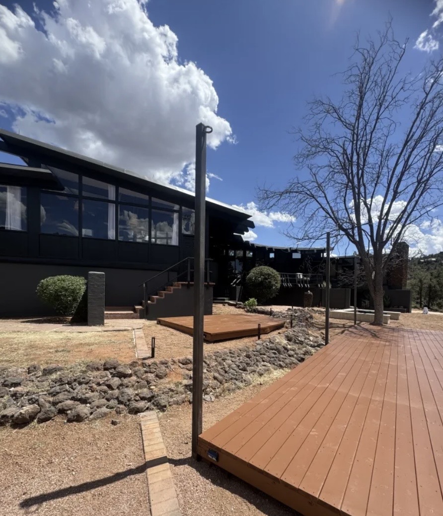 Open-air deck under Sedona skies